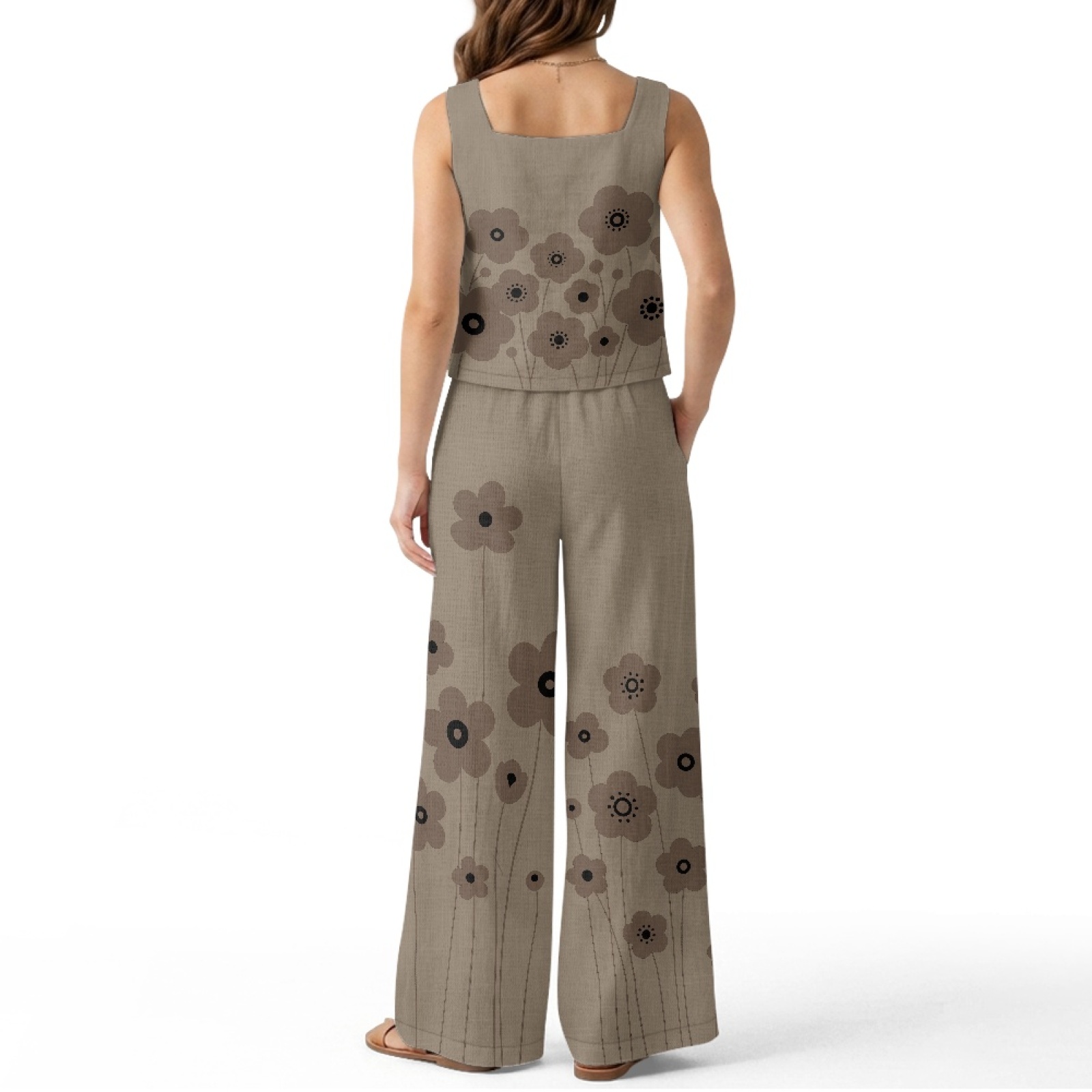 INSTANTARTS Женский льняной ко – обзор и цена Linen Pant Wide