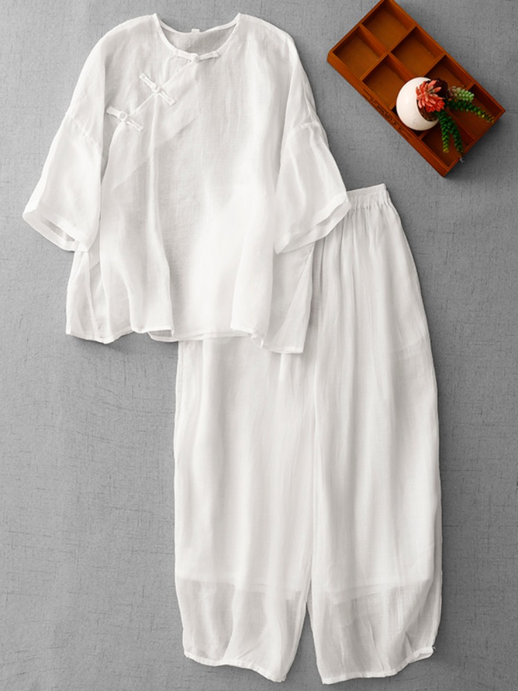 Новый женский летний костюм в  – обзор и цена Linen Pant Wide