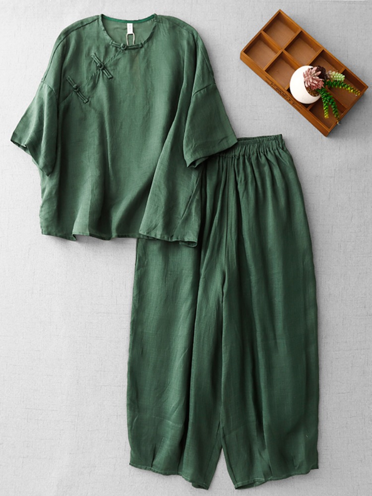 Новый женский летний костюм в  – обзор и цена Linen Pant Wide