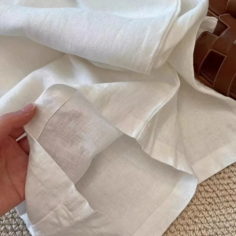 Корейский комплект из белой хл – обзор и цена Linen Pant Wide
